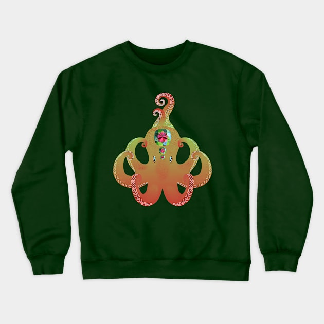 Octopus - Alexandrite (Chrysoberyl) Crewneck Sweatshirt by Aline Eg